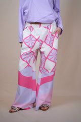 FlowersxWaves Printed linen pants