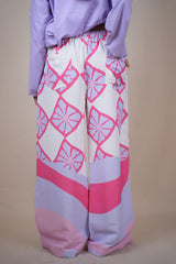 FlowersxWaves Printed linen pants