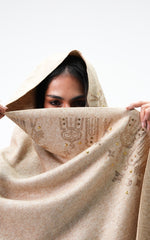 Nawara Dress Cardigan -Beige in gold