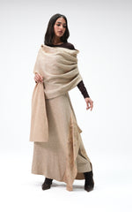 Nawara Dress Cardigan -Beige in gold
