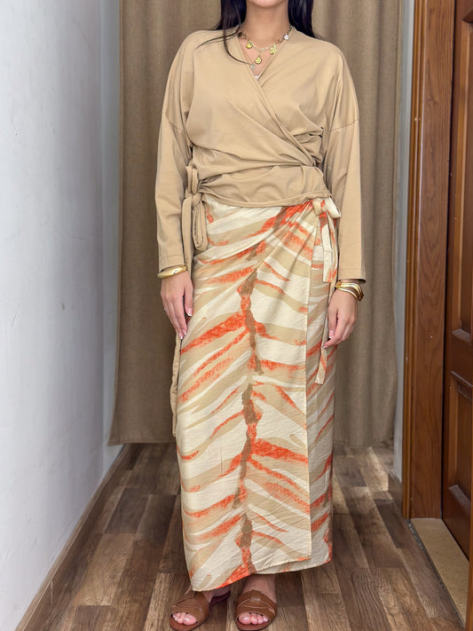 Wave Skirt - Orange