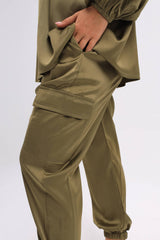 High Low Satin Set