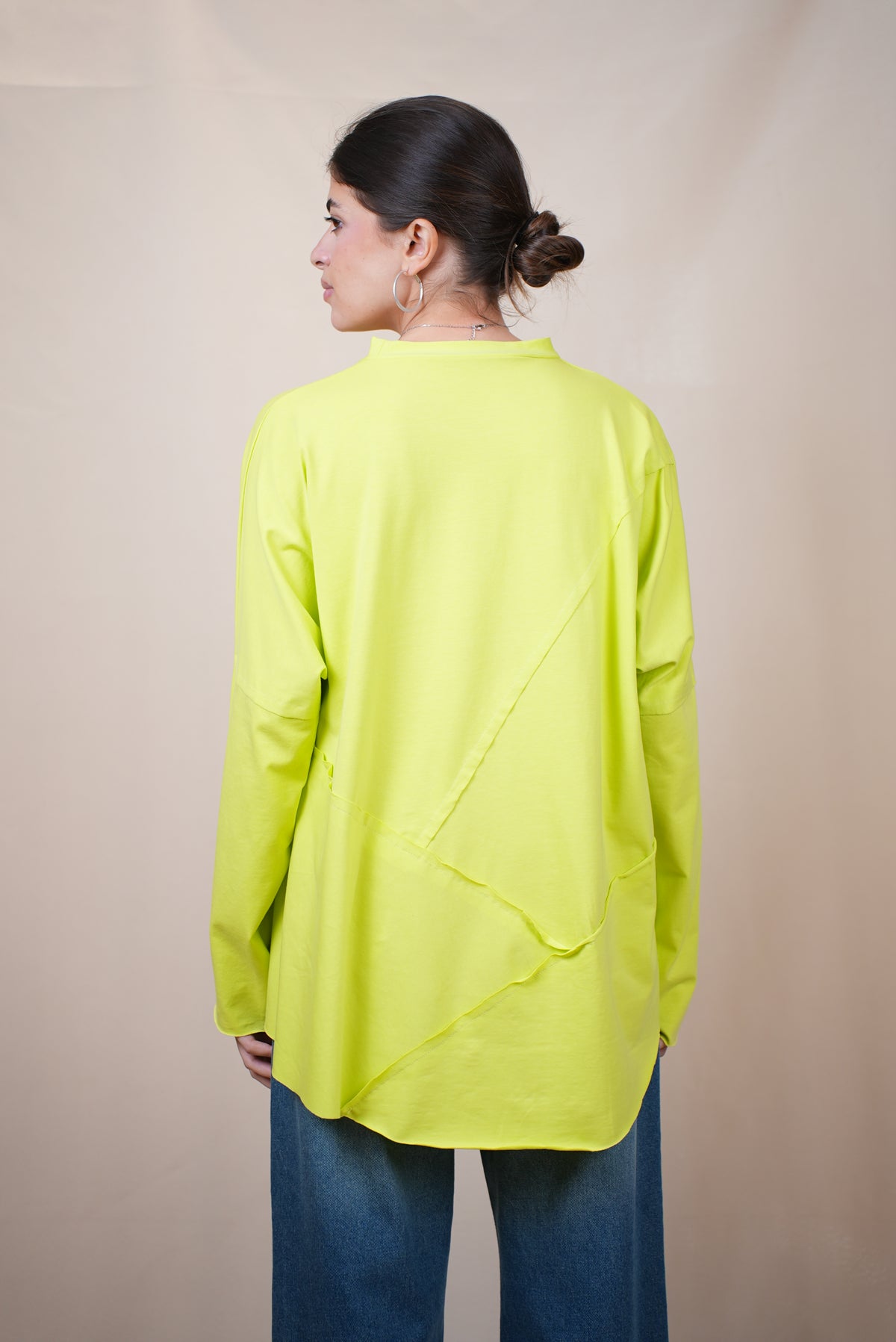 Asymmetrical cotton shirt