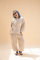 Amwaj Linen Strip Set