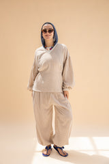 Amwaj Linen Strip Set