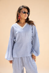Amwaj Linen Strip Set
