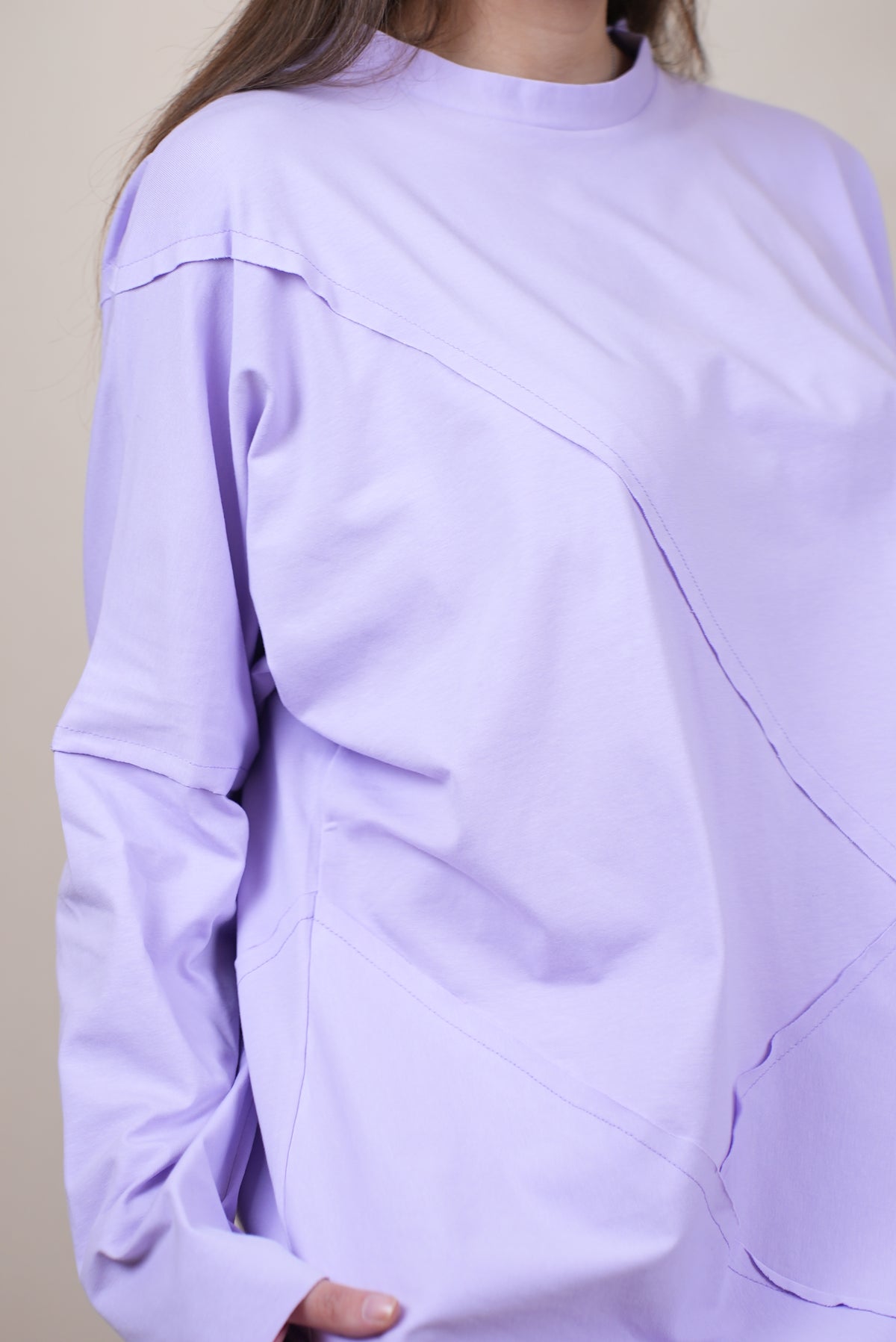 Asymmetrical cotton shirt