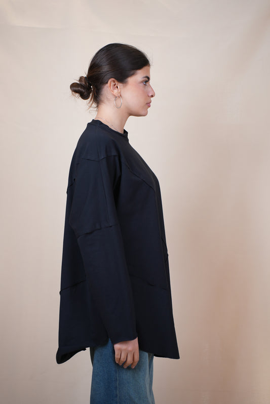 Asymmetrical cotton shirt