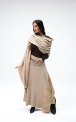 Nawara Dress Cardigan -Beige in gold