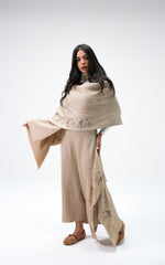 Nawara Dress Cardigan -Beige in sliver