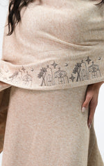 Nawara Dress Cardigan -Beige in sliver