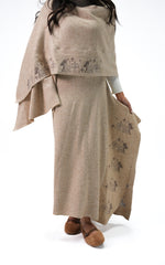 Nawara Dress Cardigan -Beige in sliver