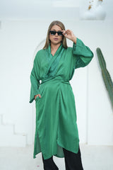 Satin Cardigan - Green