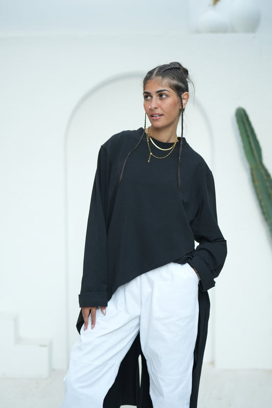 Long Basic Shirt - Black