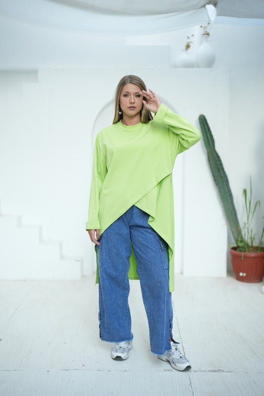 Long Basic Shirt - Green