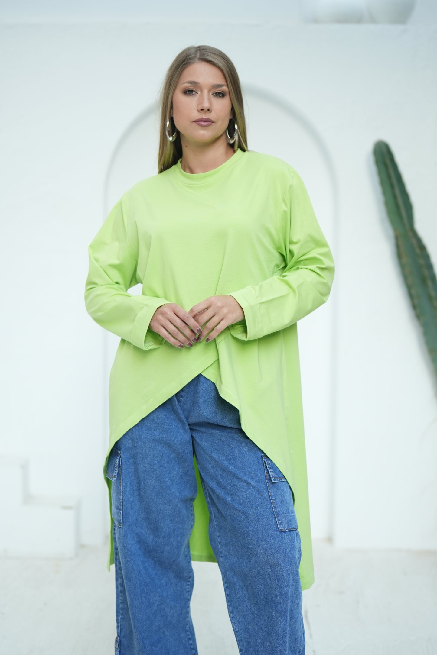 Long Basic Shirt - Green