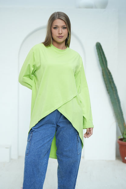 Long Basic Shirt - Green