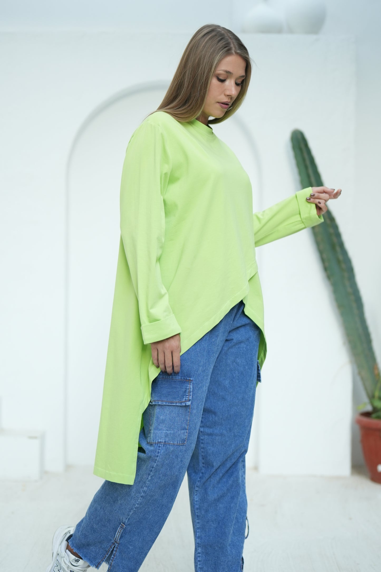 Long Basic Shirt - Green