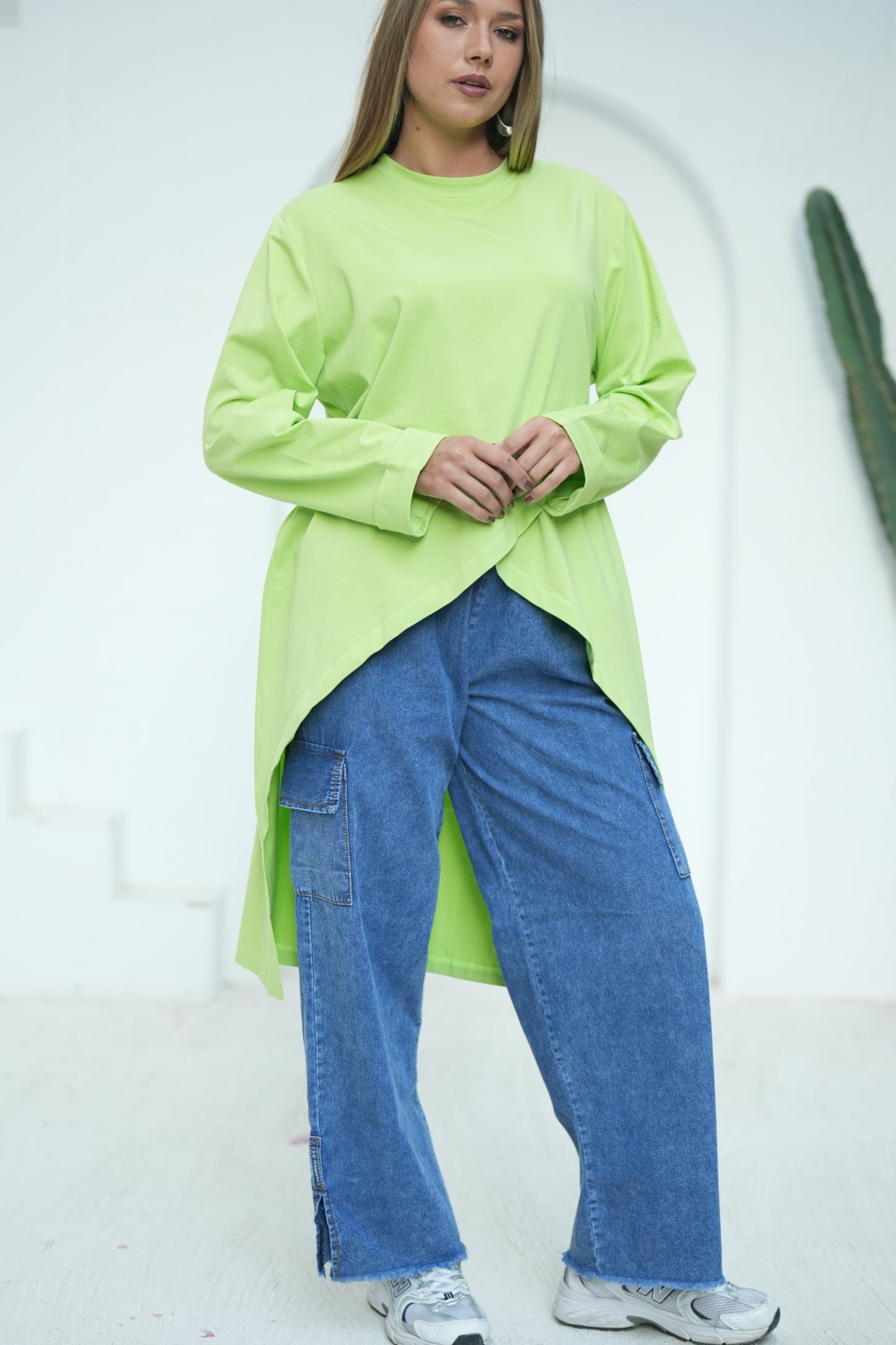 Long Basic Shirt - Green