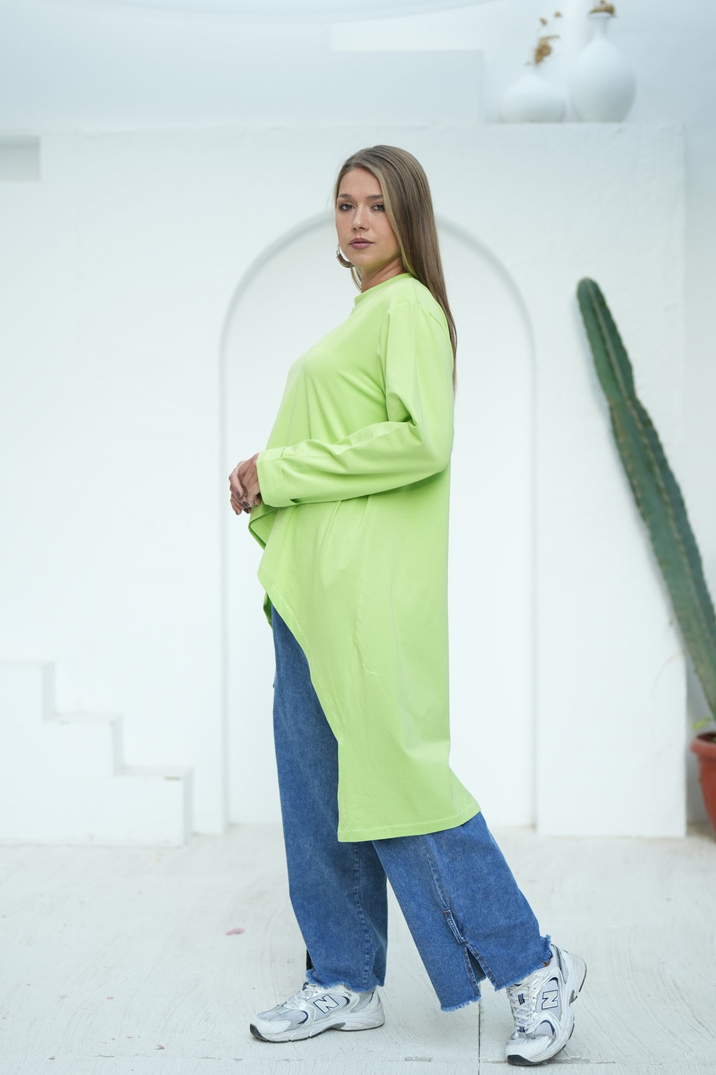 Long Basic Shirt - Green