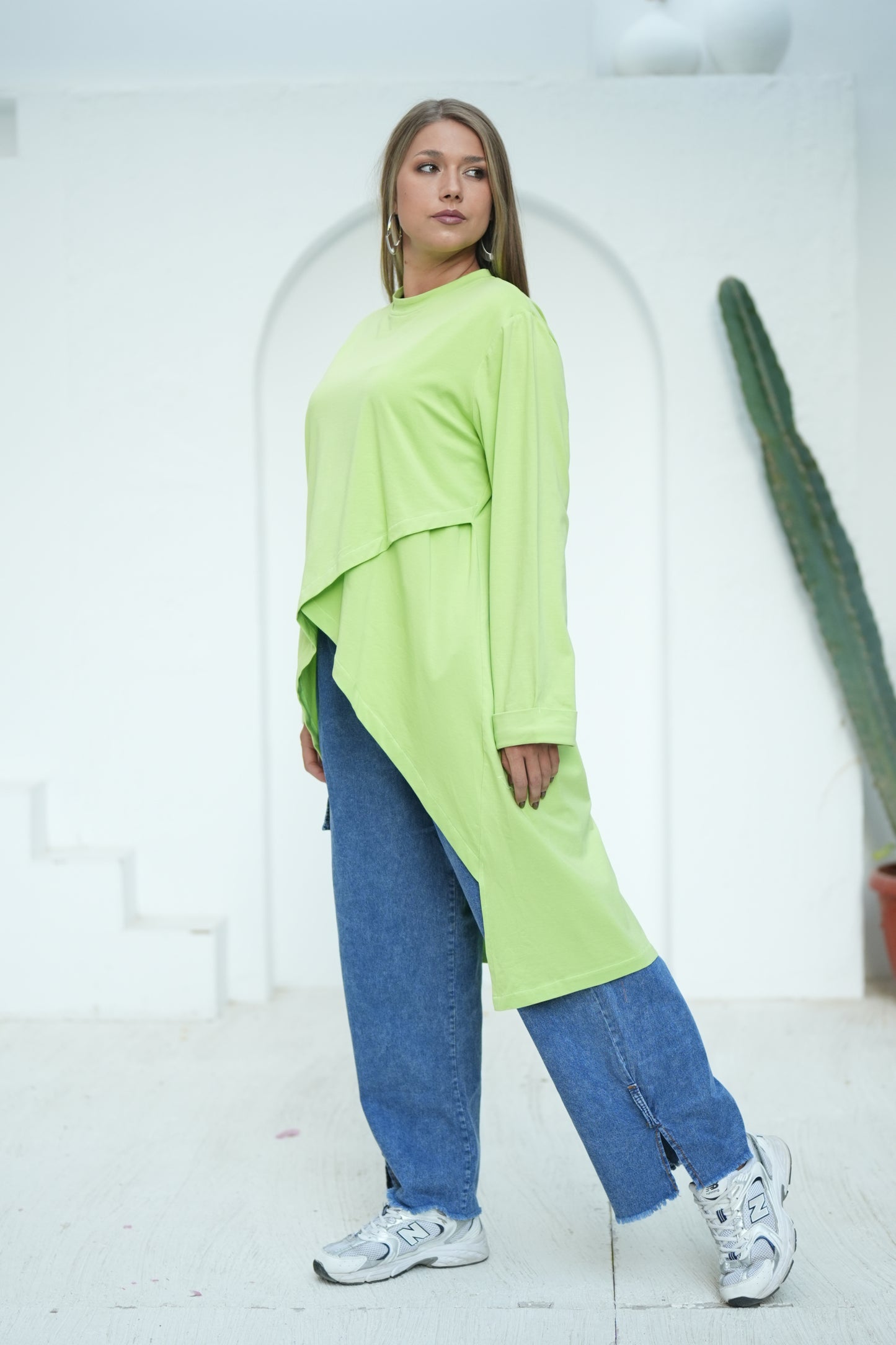 Long Basic Shirt - Green