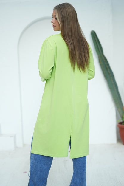 Long Basic Shirt - Green