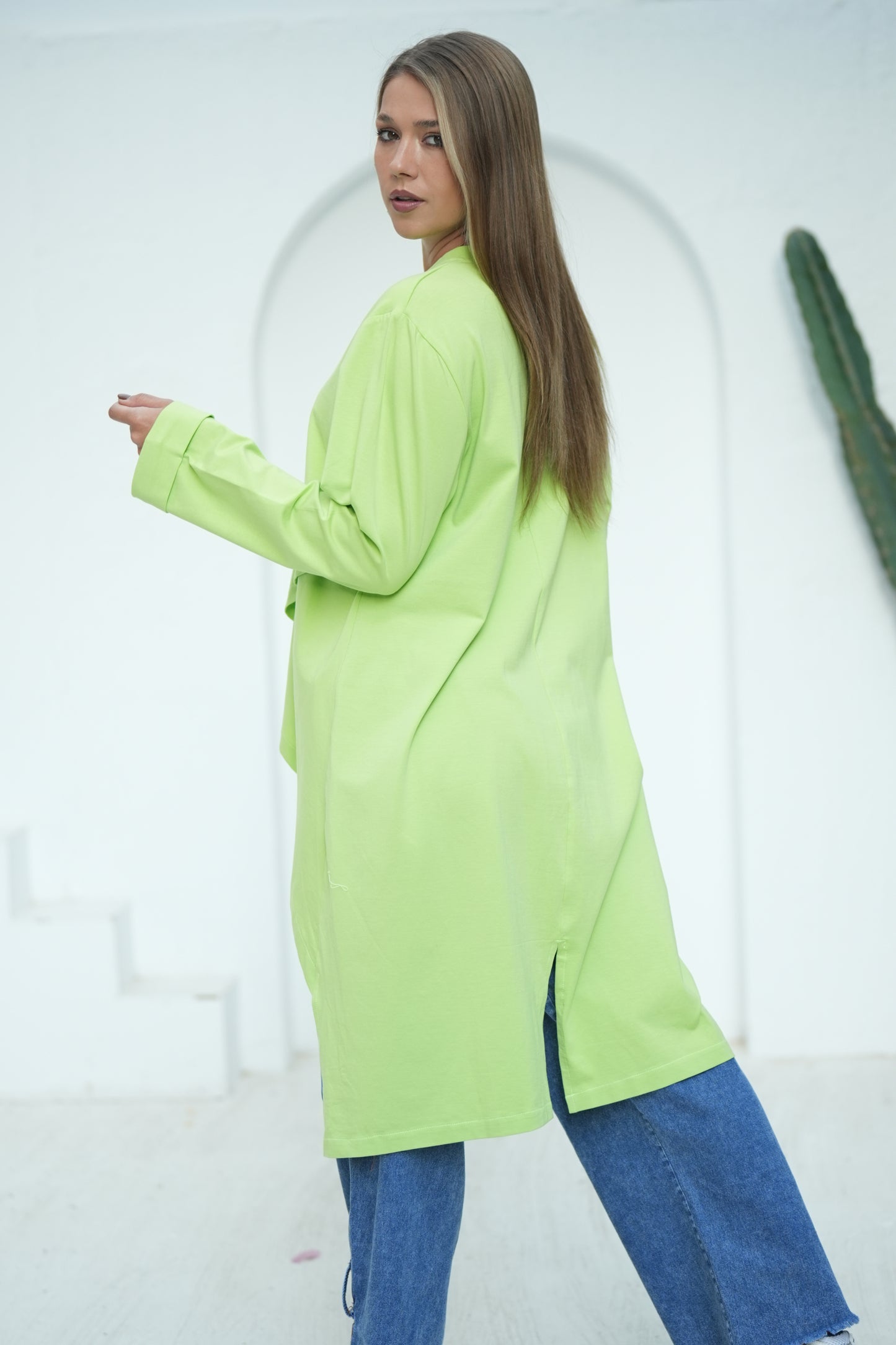 Long Basic Shirt - Green