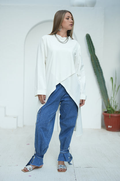 Long Basic Shirt - White