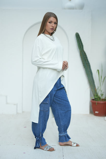 Long Basic Shirt - White