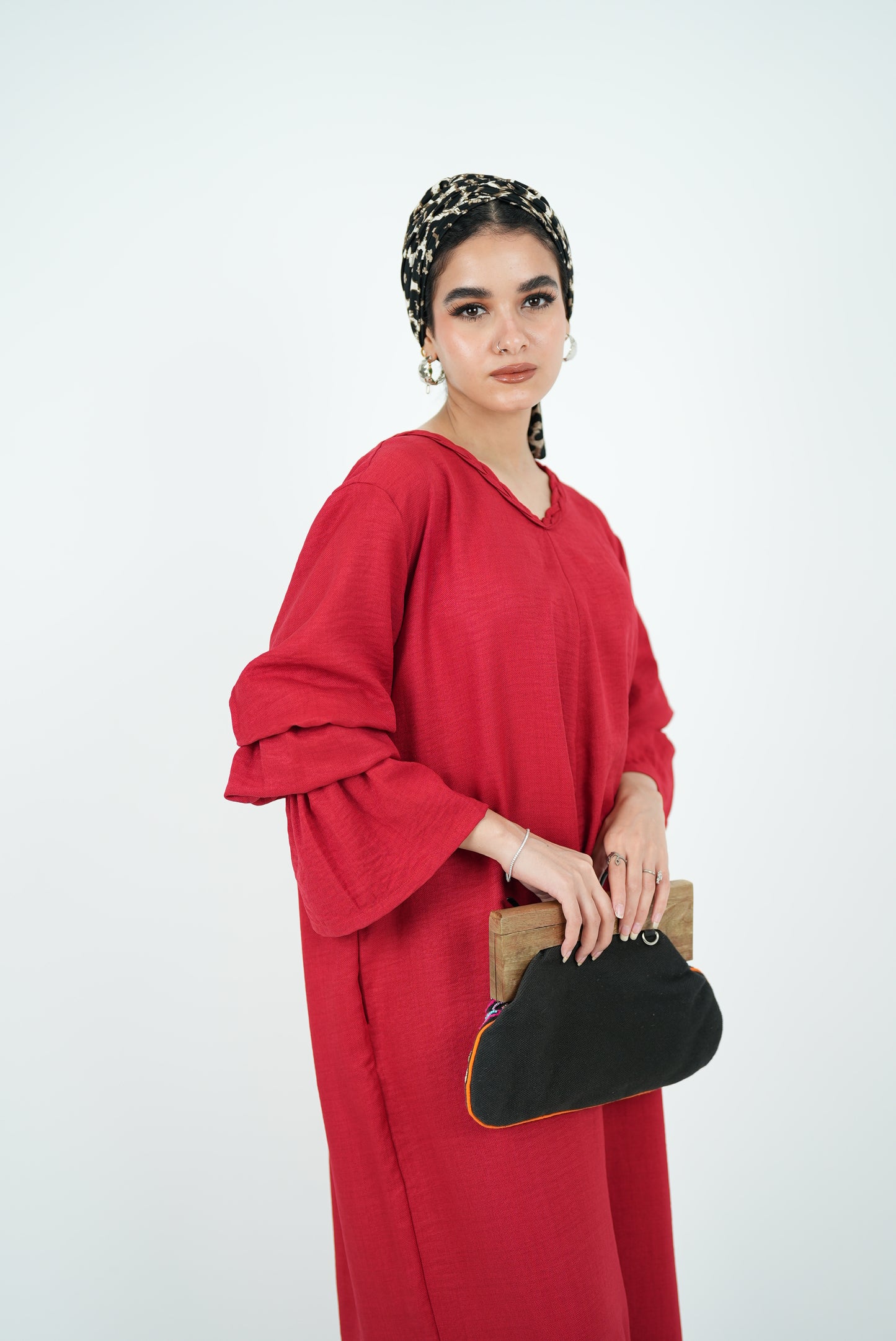 Linen Jumpsuit - Dark Red