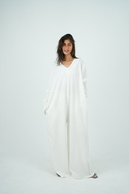 Linen Jumpsuit - White