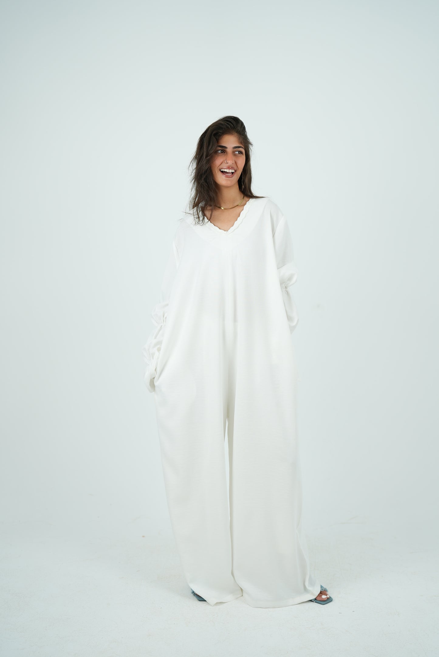 Linen Jumpsuit - White