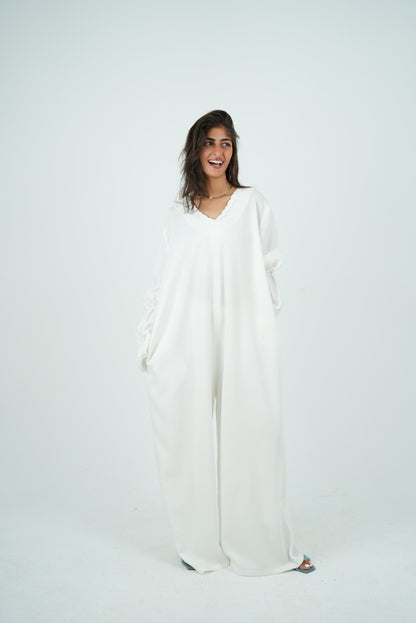 Linen Jumpsuit - White