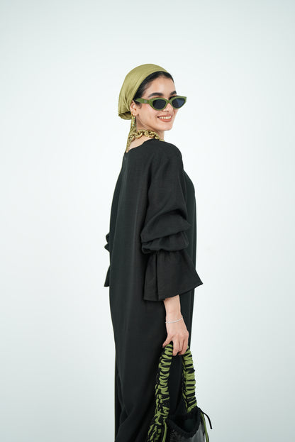 Linen Jumpsuit - Black