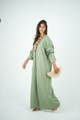 Linen Jumpsuit - Olive