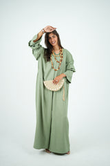 Linen Jumpsuit - Olive