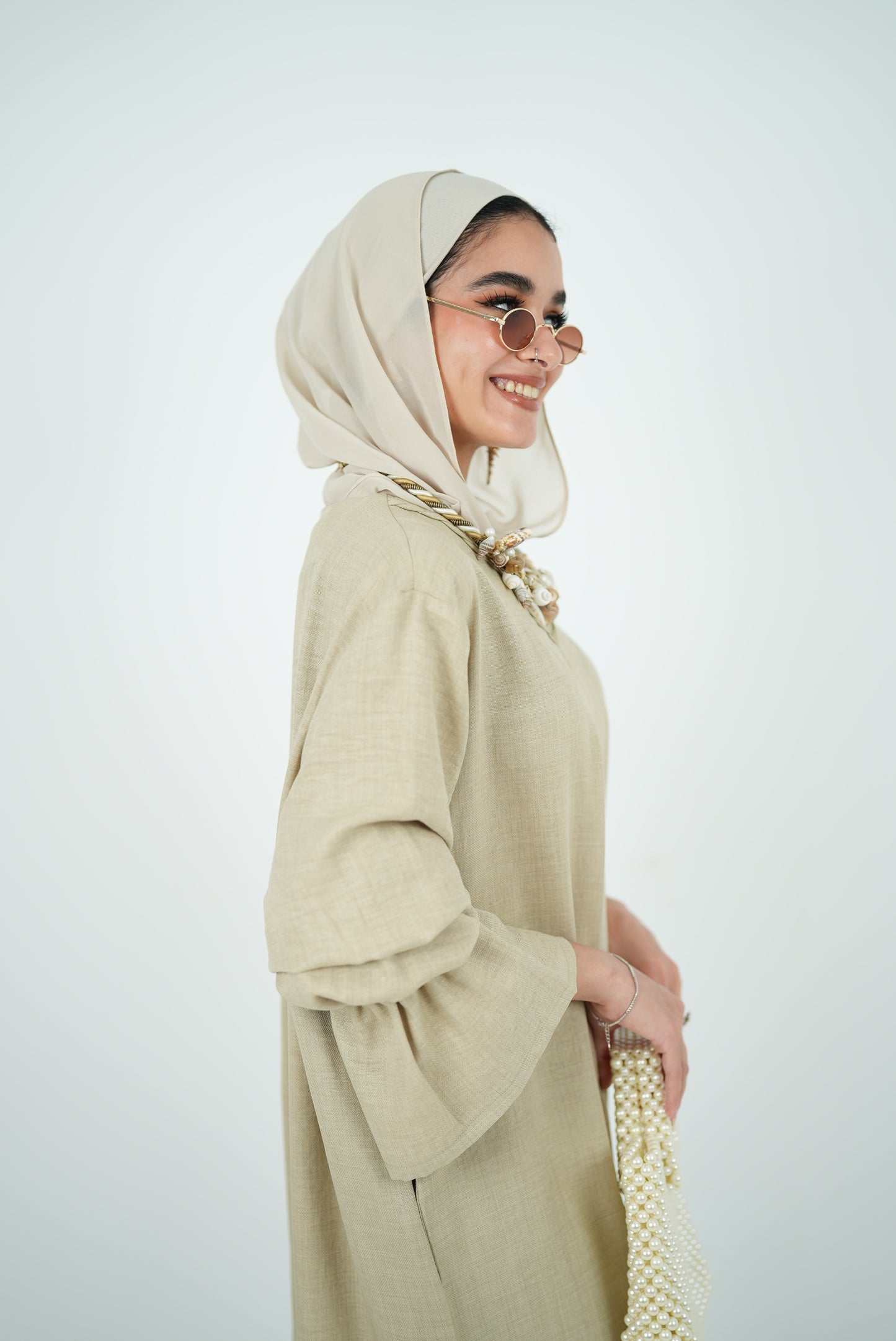 Linen Jumpsuit - Beige