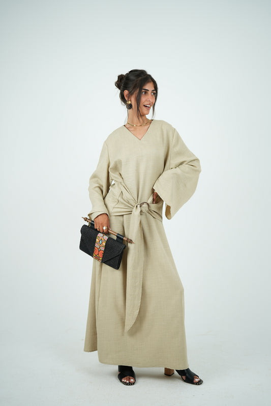 Linen Dress - Beige