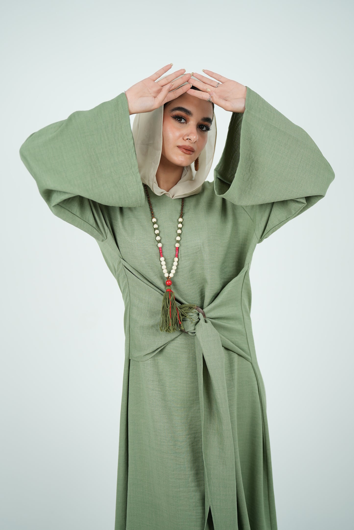 Linen Dress - Olive