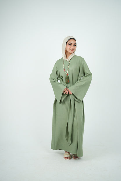 Linen Dress - Olive