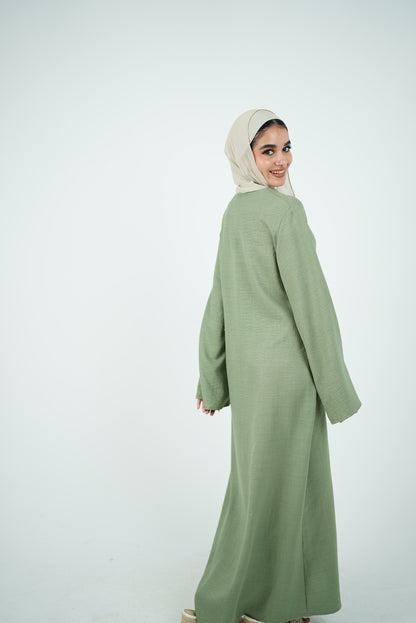 Linen Dress - Olive