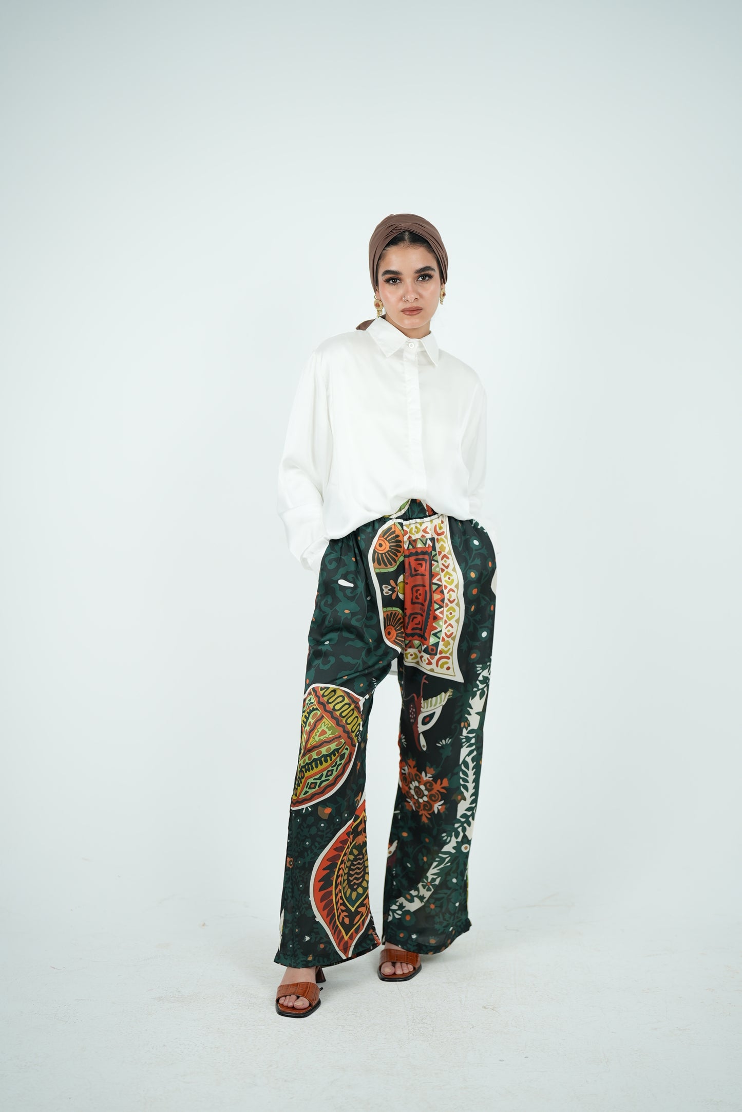 Satin Printed Pants