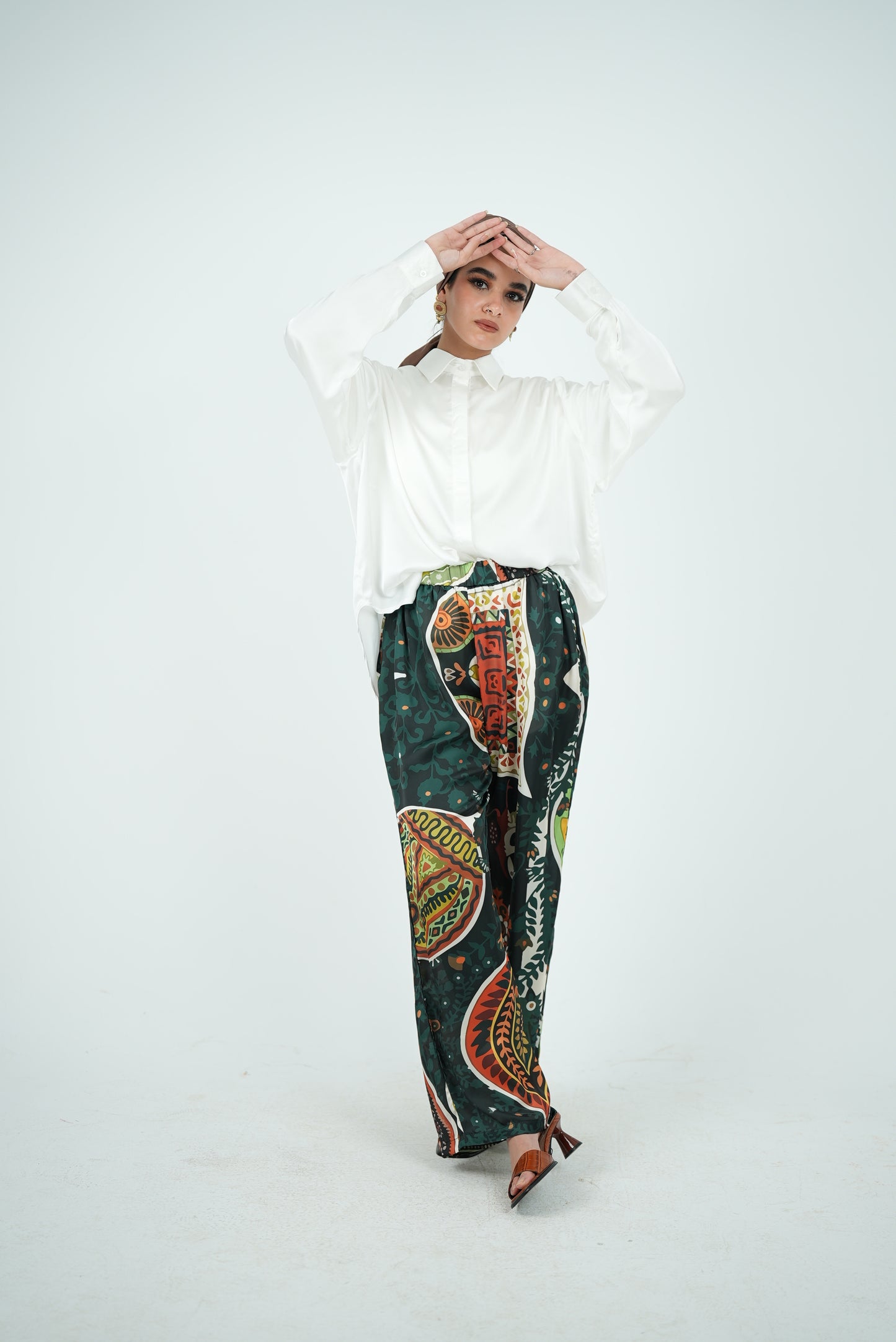 Satin Printed Pants