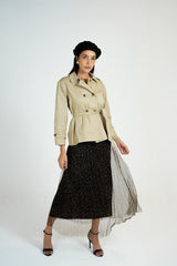 Leopard tulle skirt