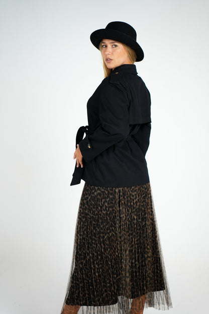 Leopard tulle skirt