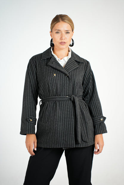 Striped wool jacket