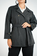 Striped wool jacket