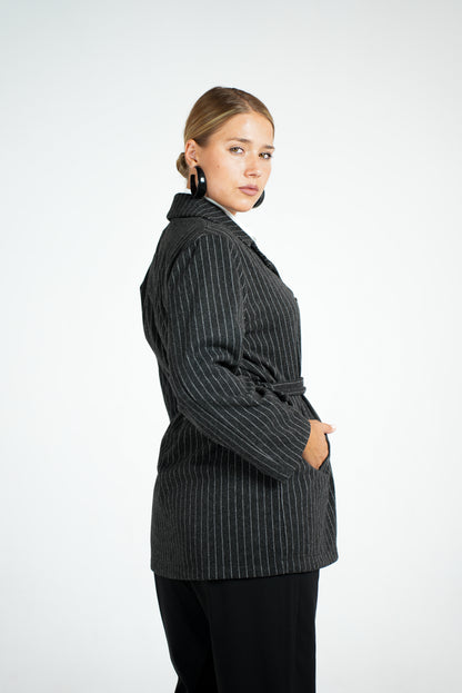 Striped wool jacket