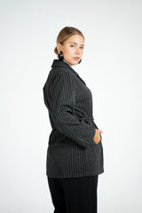 Striped wool jacket