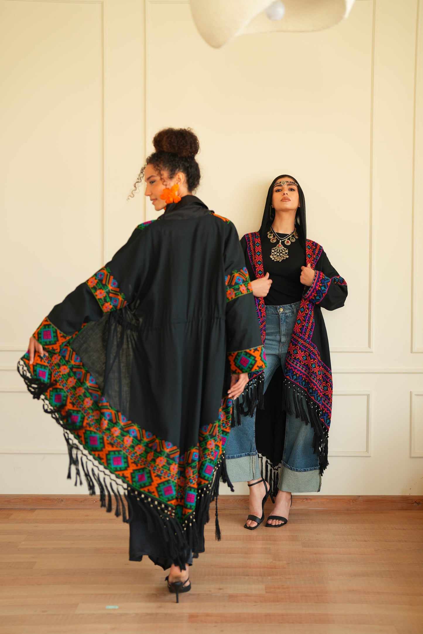 Arabian kaftan in black